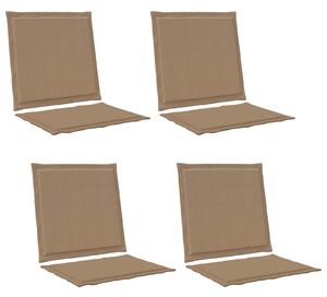 Sedáky a zadní polštáře 4 pcs Taupe 47 x 45 x 2 cm Polyester