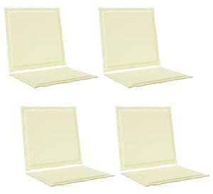 Sedáky a zadní polštáře 4 pcs Krémová 47 x 45 x 2 cm Polyester