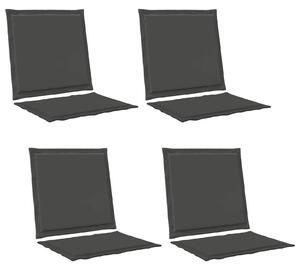 Sedáky a zadní polštáře 4 pcs Antracitová 47 x 45 x 2 cm