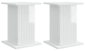 Stojan na rostliny 2 pcs Bílá s vysokým leskem Kompozitní dřevo