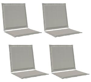 Sedáky a zadní polštáře 4 pcs Světle šedá 47 x 45 x 2 cm