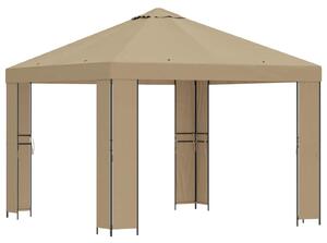 Altán 3 x 3 m Béžová Polyester a ocel 190 gsm