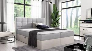 Jednolůžková postel 120x220 CHANTELLE 1 - nordic teak / popelavá + topper ZDARMA