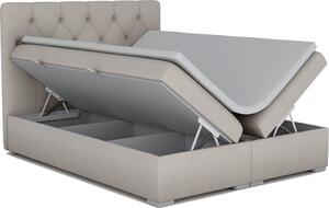 Tempo Kondela Čalouněná postel ESHLY 180x200, s úložným prostorem, béžová