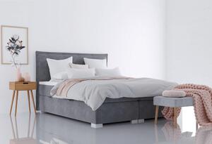 Tempo Kondela Čalouněná postel MEGAN 160x200, s úložným prostorem, šedá