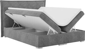 Tempo Kondela Čalouněná postel MEGAN 180x200, s úložným prostorem, šedá