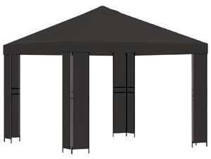 Altán 3 x 3 m Antracitová Polyester a ocel 190 gsm