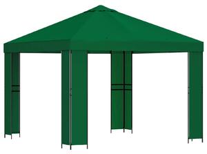 Altán 3 x 3 m Zelená Polyester a ocel 190 gsm