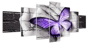 Moderní obraz dlaní s motýlem (210x100 cm)