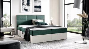 Jednolůžková postel 120x220 CHANTELLE 2 - nordic teak / zelená + topper ZDARMA