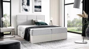 Jednolůžková postel 120x220 CHANTELLE 2 - nordic teak / světle šedá 1 + topper ZDARMA