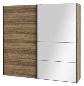 Šatní skříň se zrcadlem OREN 220x210x63 cm dub artisan