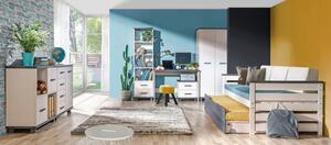Casarredo - Komfort nábytek Dětská komoda TASANI 12 výběr barev | barva: dol-moření-bílá-popel