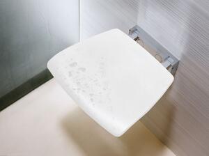 Polysan Sklopné sedátko do sprchového koutu 37x38 cm bílá 92877