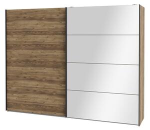 Šatní skříň se zrcadlem OREN 270x210x63 cm dub artisan