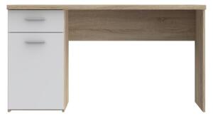 Psací stůl GINO 140x60 cm bílá/dub sonoma