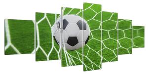 Obraz fotbalového míče v síti (210x100 cm)