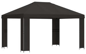 Altán 4 × 3 m Antracitová Polyester a ocel 190 gsm