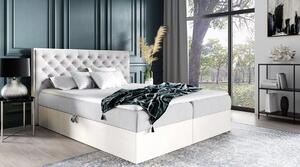 Jednolůžková postel 120x220 CHANTELLE 3 - nordic teak / světle šedá 1 + topper ZDARMA