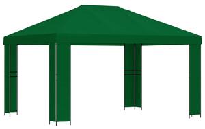 Altán 4 × 3 m Zelená Polyester a ocel 190 gsm