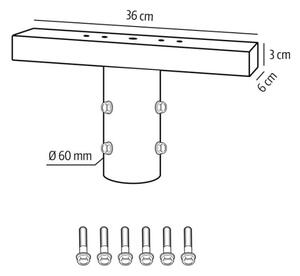 Montážní držák pro venkovní osvětlení BASE pr. 60 mm černá