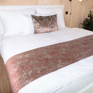 Biante Sametový přehoz/běhoun na postel Isabela IBL-013 Gold Design starorůžový Na míru