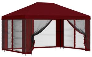 Zahradní altán se stěnami 4 × 3 m Vínová Polyester a ocel
