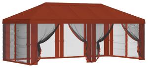 Kryt na altán s bočními stěnami 6 x 3 m Cihlová Polyester 190