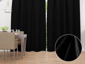 Biante Sametový závěs Velvet Premium SVP-041 Černý - šířka 135 cm 135x160 cm