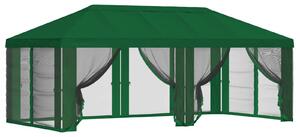 Kryt na altán s bočními stěnami 6 x 3 m Zelená Polyester 190