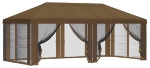 Kryt na altán s bočními stěnami 6 x 3 m Taupe Polyester 190