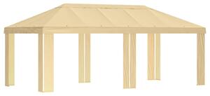 Plachta na altán 6 x 3 m Krémová Polyester 190 gsm