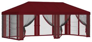 Kryt na altán s bočními stěnami 6 x 3 m Vínová Polyester 190