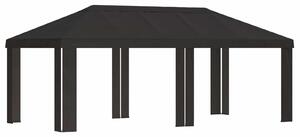 Plachta na altán 6 x 3 m Antracitová Polyester 190 gsm