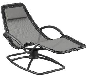 Tectake Zahradní lehátko Toulon, ergonomické, funkce houpání - šedá