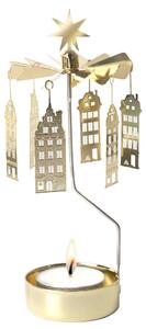 Pluto Rotující svícen Andělské zvonění Old City - Gold PL154
