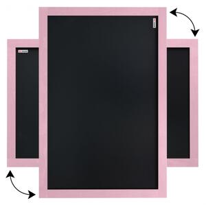 Allboards, Tabule černá křídová v dřevěném rámu 90x60 cm-růžová, TB96P