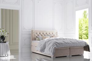 Tempo Kondela Čalouněná postel DORMAN 160x200, s úložným prostorem, krémová