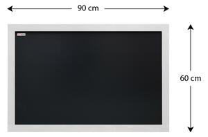 Allboards, Tabule černá křídová v dřevěném rámu 90x60 cm-Bílá, TB96W