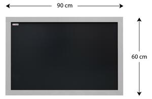 Allboards, Tabule černá křídová v dřevěném rámu 90x60 cm-šedá, TB96GREY