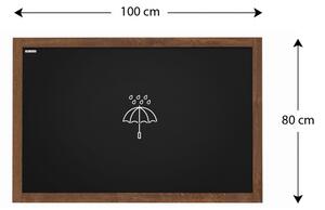 Allboards tabule černá křídová v dřevěném rámu 100x80cm - voděodolná,TB108WR