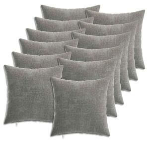 Povlak na polštář 12 pcs HEERLEN Tmavě šedá 40 x 40 cm