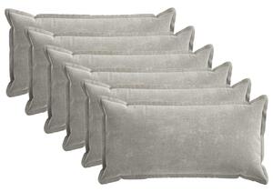 Povlak na polštář 6 pcs HOUTEN Světle šedá 40 x 70 cm