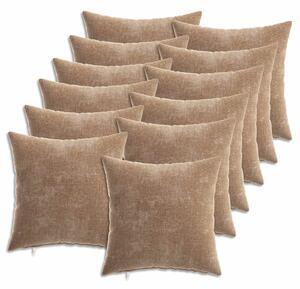 Povlak na polštář 12 pcs HEERLEN Hnědá 40 x 40 cm