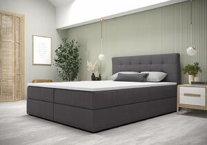 Moderní postel 140x200 s úložným prostorem STIG 5 - tmavě šedá