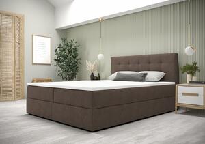 Moderní postel 140x200 s úložným prostorem STIG 5 - světle hnědá