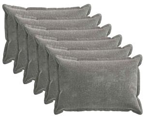 Povlak na polštář 6 pcs HOUTEN Tmavě šedá 50 x 70 cm