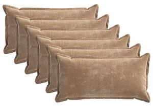 Povlak na polštář 6 pcs HOUTEN Hnědá 40 x 80 cm