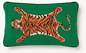 Ručně vyrobený vlněný dekorativní polštář Tiger
