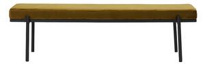 Lavice leo 160 x 45 cm hořčicová